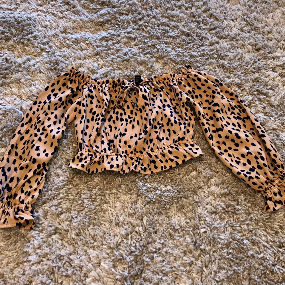 Leopard printed crop top